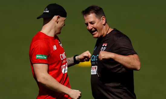 Zak Jones (left) will hope to help Ross Lyon and St Kilda in 2024.