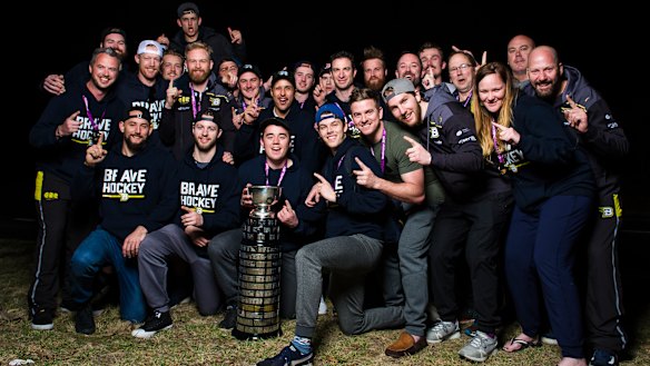 The Brave partied hard after their Goodall Cup victory.
