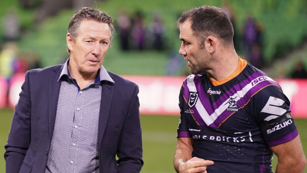 Craig Bellamy (left) has suggested skipper Cameron Smith is weighing up retirement.