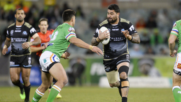 Charged for tackle: Cronulla front-rower Andrew Fifita.