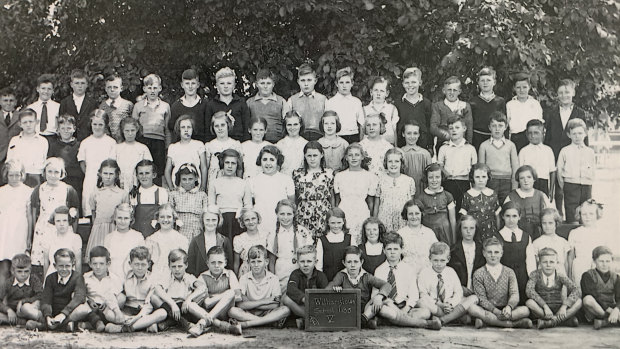 Barrie Marr as a student, fourth from the left in the front row.