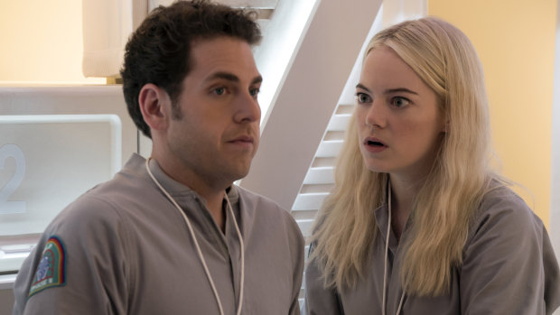 Jonah Hill and Emma Stone in 'Maniac'.