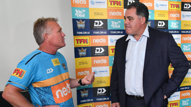 Brains trust: Brennan and Mal Meninga bring a lot of experience to the table at the Gold Coast. 