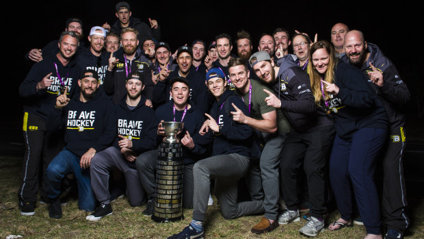The Brave partied hard after their Goodall Cup victory.