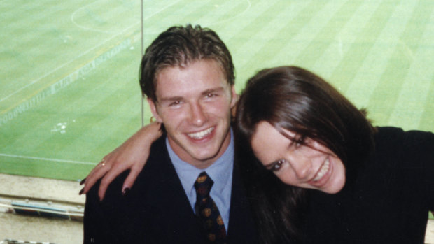 Posh and Becks, at the height of Spice Girls mania. Victoria told David she was pregnant the night before he was sent off.