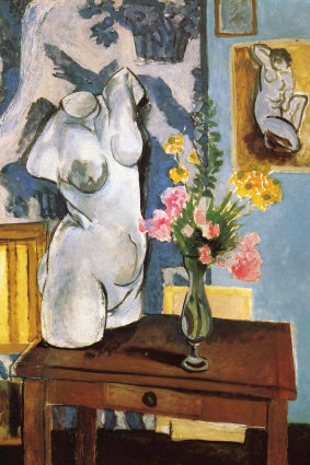 Matisse's 'Le torse de plâtre, bouquet de fleurs' (1919) (detail). 