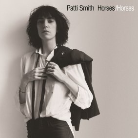 The cover of Patti Smith's Horses album, with its iconic photograph by Robert Mapplethorpe.