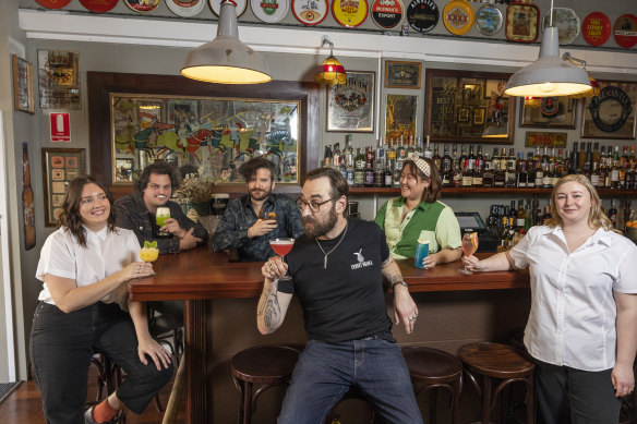 Dimitri Rtshiladze (second from left) with his team at Edward and Ida’s in Northbridge. 