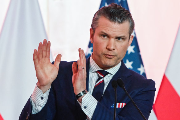 US Secretary of Defence Pete Hegseth has acquiesced to Trump “as sweetly as a tradwife”.