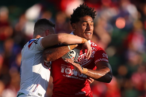 Siua Wong in action for Tonga.