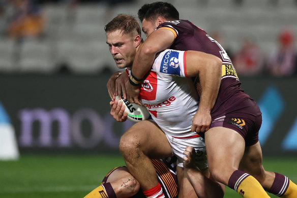 Jack de Belin’s return helped lift the Dragons to a big win on Thursday night.