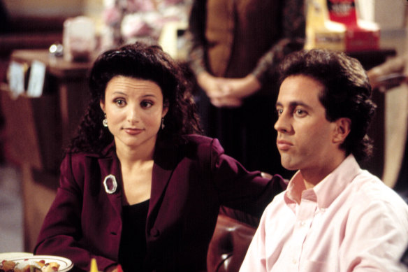 Louis-Dreyfus as Elaine Benes with Jerry
Seinfeld in the TV series Seinfeld.