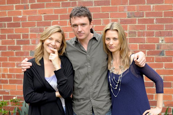 Justine Clarke, Matt Day and Kat Stewart in Tangle.
