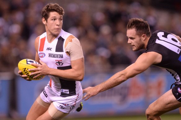 Arryn Siposs in his playing days with St Kilda in 2013.