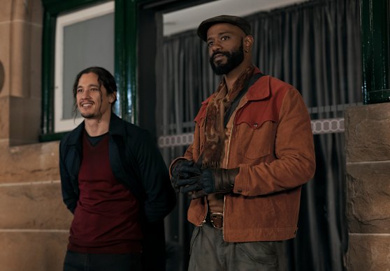 Stan (Chai Hansen) and Grofield (LaKeith Stanfield) in Play Dirty on Amazon Prime Video.