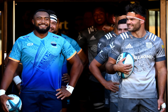 Sekope Kepu lines up ahead of a trial match against the Chiefs.