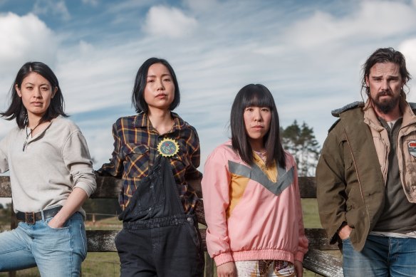 JJ Fong, Ally Xue, Perlina Lau and Jay Ryan in Kiwi comedy Creamerie.