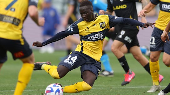 Garang Kuol was again the centre of attention in the final A-League Men’s game played before the World Cup break.