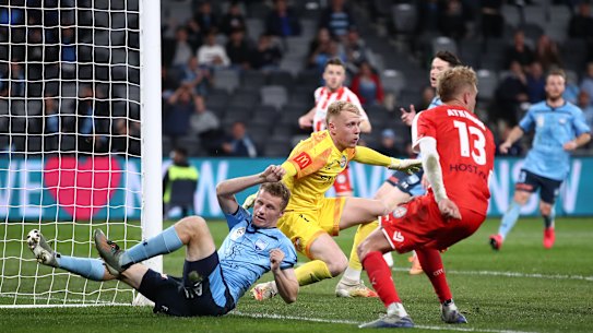 Tom Glover kept City in the match.