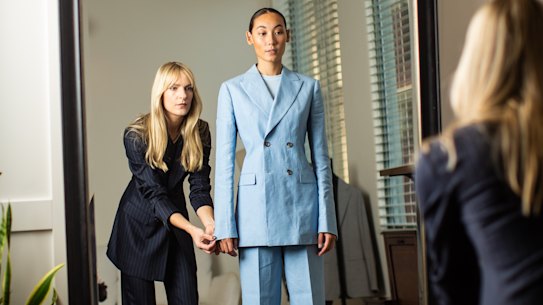 Oscar Hunt’s Amanda Crawford (left): “You spend just as much [on tailoring] a garment that doesn’t fit you.”