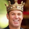 MELBOURNE, AUSTRALIA - MARCH 09:  Moomba King  Shane Warne smiles during the Moomba Parade on March 9, 2015 in Melbourne, Australia.  (Photo by Scott Barbour/Fairfax Media) *** Local Caption *** Shane Warne