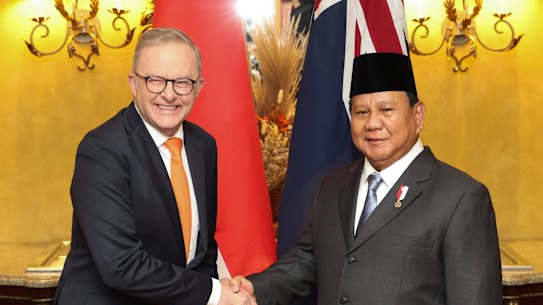 Tensions over China were apparent in Prime Minister Anthony Albanese’s meeting with Indonesian President Prabowo Subianto, who spoke of the need to “lower the temperature” with China.