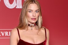 Robbie in Chanel at the premiere of Wuthering Heights in Paris, France. 