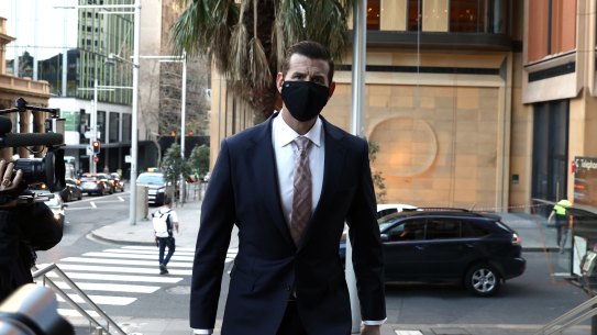 Ben Roberts-Smith arrives at the Federal Court in Sydney on Friday. 
