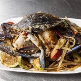 Crab papaya salad.