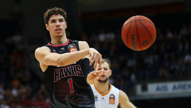 Import and NBA hopeful LaMelo Ball made a splash in the NBL with the Hawks last year.
