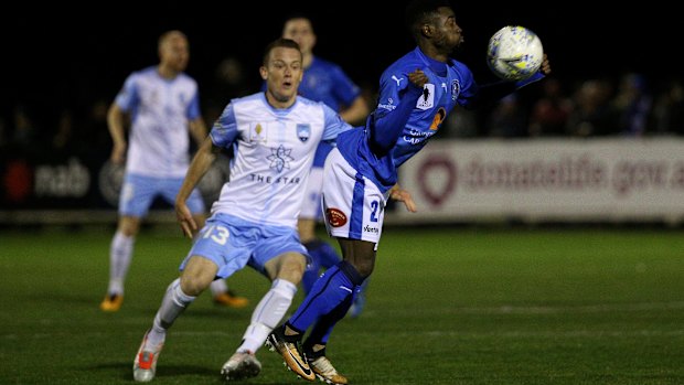 Kamsoba in action in the NPL with Avondale.