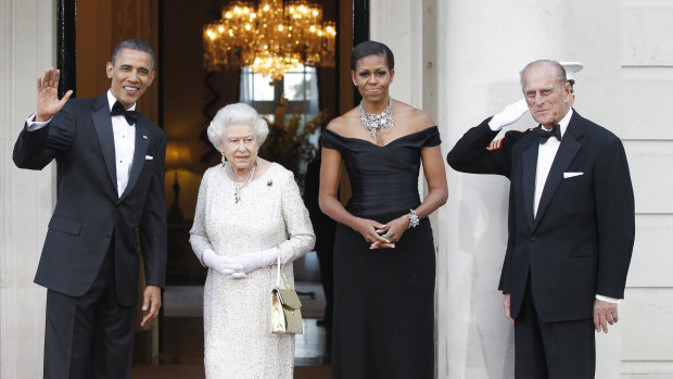 The royal couple with the then US President Barack Obama and first lady Michelle Obama in London in 2011.