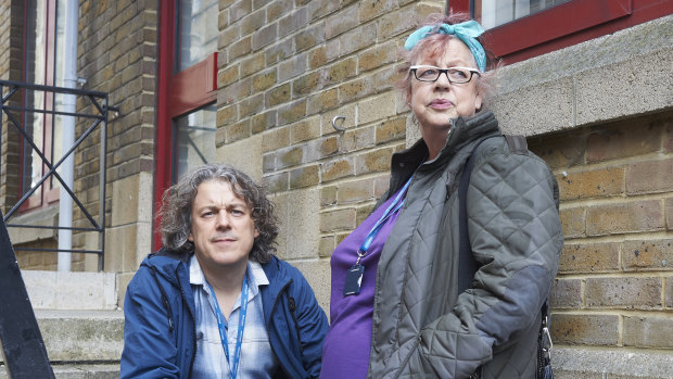 Alan Davies and Jo Brand. 