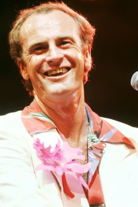 Peter Allen on stage in New York in 1977. 