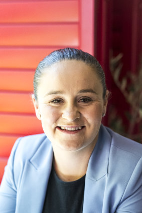 Staying mum: Ash Barty refused to answer questions during lunch