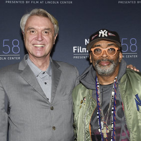 David Byrne (left) and Spike Lee at a New York screening.