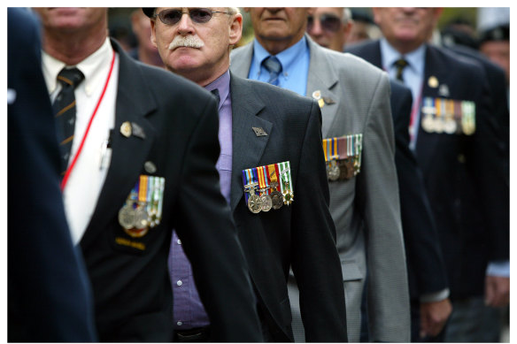 An ANZAC Day march.