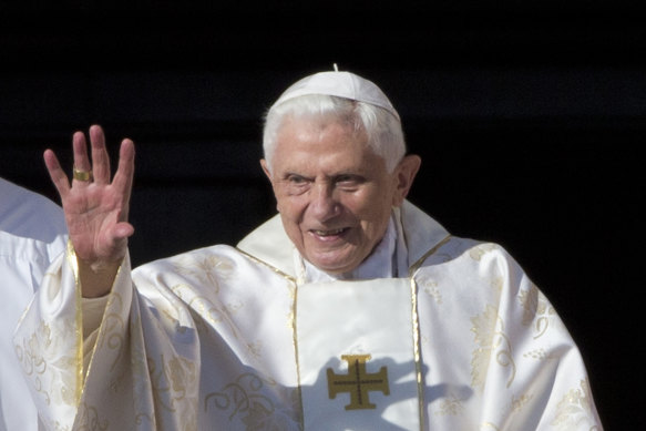 Pope Benedict pictured in St Peter's Square in 2014.