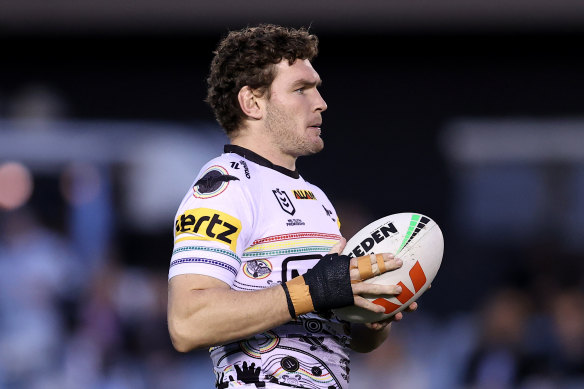 Liam Martin didn’t finish the game against the Sharks.