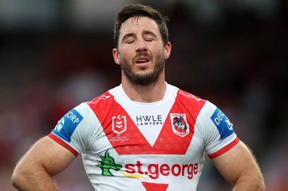 Ben Hunt after the Dragons’ loss to the Raiders on Saturday.