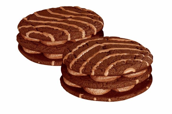 Biscuits called Fudge Rounds produced by American snack food company Little Debbie.