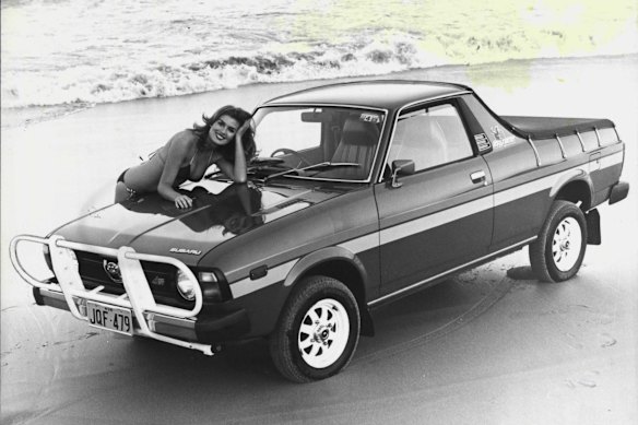An advertisement for the Subaru Brumby, a small ute popular in Australia in the 1970s and ’80s.