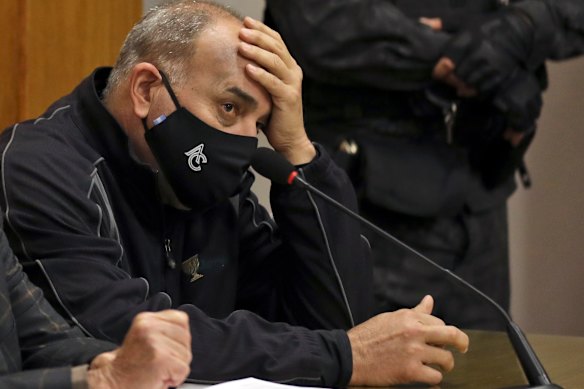 Former Masters champion Angel Cabrera at his trial in Argentina in 2021.