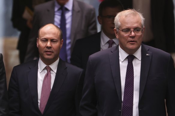 The Treasurer and Prime Minister in Parliament today. 