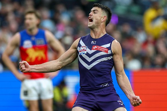 Patrick Voss looked to have sealed the match when he kicked his third goal to put the Dockers 17 points up with four minutes 18 seconds remaining.