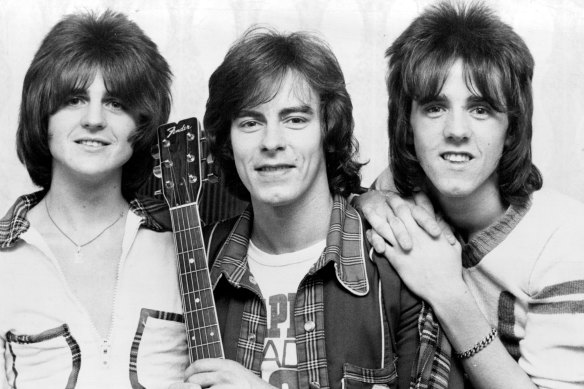 Three members of the group at their hotel (from left): Eric Faulkner, Alan Longmuir and Stuart Wood.