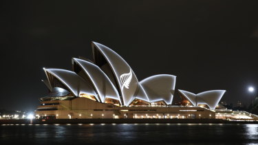 The New Zealand Silver Fern Displayed On Sydney S Opera House