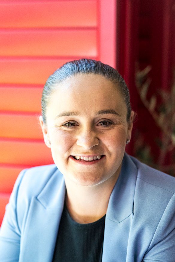 Staying mum: Ash Barty refused to answer questions during lunch