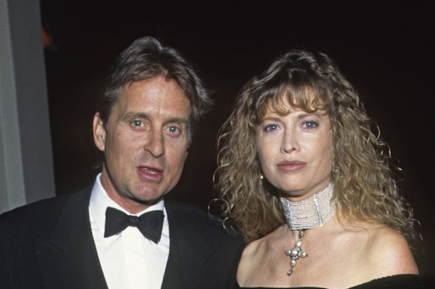 Michael Douglas and Diandra Douglas circa 1990 in New York City.