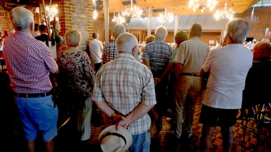 Members of the public at the Federal parliamentary inquiry into the implications of removing refundable franking credits in Adelaide, Tuesday, February 26, 2019. 
